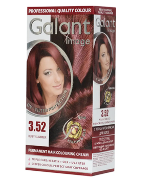 Стійка крем-фарба для волосся Galant Image No 3.52 "Рубінове літо"