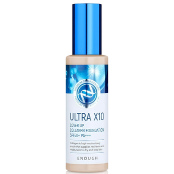 Увлажняющий тональный крем Enough Ultra X10 Cover Up Collagen Foundation SPF50+ PA +++ № 13