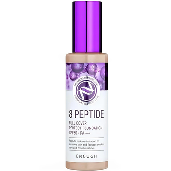 Тональний крем із пептидами Enough 8 Peptide Full Cover Perfect Foundation SPF50+ PA+++ No 21