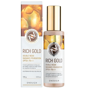 Тональний крем із золотом Enough Rich Gold Double Wear Radiance Foundation SPF50+ PA+++ No 21