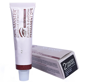 Професійна фарба для брів і вій Spa Master Eyelash & Eyebrow Permanent Dye 602 "Powdery Graphite"