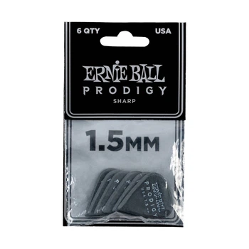 Медиаторы Ernie Ball 9335 Black Sharp Prodigy Picks 6-Pack 1.5 mm (6 шт.)