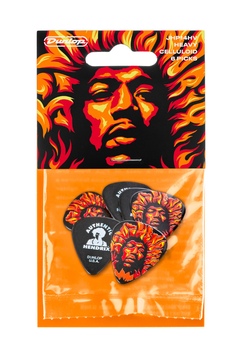 Медиаторы DUNLOP JIMI HENDRIX '69 PSYCH SERIES VOODOO FIRE GUITAR PICK (HEAVY) (6 шт.)