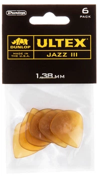Медіатори Dunlop 427P1.38 Ultex Jazz III Player's Pack 1.38 mm (6 шт.)