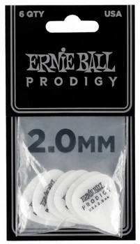 Медиаторы Ernie Ball 9202 Standard Prodigy White Player's Pack 2.0 mm (6 шт.)