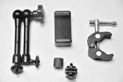 3 в 1 Шарнир Magic Arm 11"(28см) + Краб Струбцина Держатель телефона 1/4 штатив