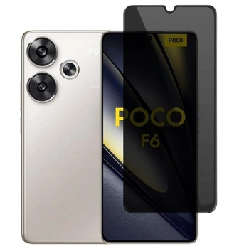 Защитное стекло Fiji Privacy для Poco F6 антишпион Anti-peeping полная проклейка черный