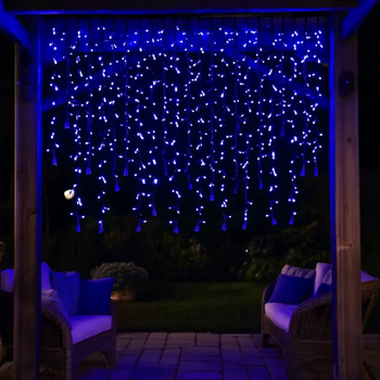 Уличная гирлянда Бахрома 20 м 335 LED черный провод синий 20MBBL 5016