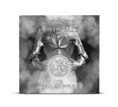 Серебряная монета Мальты Рыцари прошлого Knights of the Past 2022 от Germania Mint
