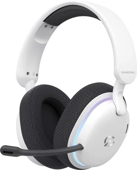 Навушники GamePro Asgard Bragi Wireless 7.1 RGB Tri-Mod White (HSW250W)