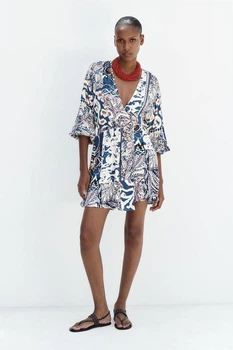 Короткий комбінезон із принтом Zara 1165/165 S Різнобарвна (01165165330S)