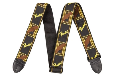 Ремень для гитары Fender Monogrammed Strap Black Yellow Brown