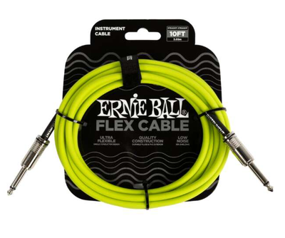Кабель инструментальный Ernie Ball 6414 Flex Cable Green 3м (10ft)