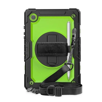 Чехол ARM Cover Samsung Galaxy A8 (2021) SM-X205 / SM-X200 противоударный с ремнём и подставкой 360° Black/Green