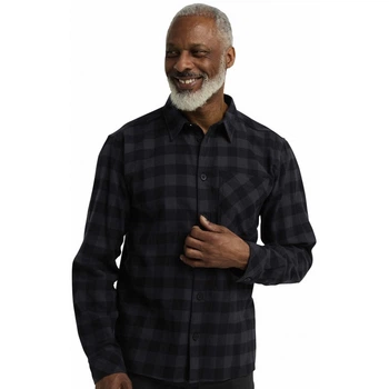 Сорочка з довгим рукавом LITE FLANNEL SHIRT M Jack Wolfskin A65026_T0156 54 Чорний (4064886564328)