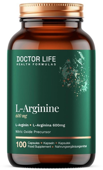 Харчова добавка Doctor Life L-Аргінін 100 капсул (5905692385877)