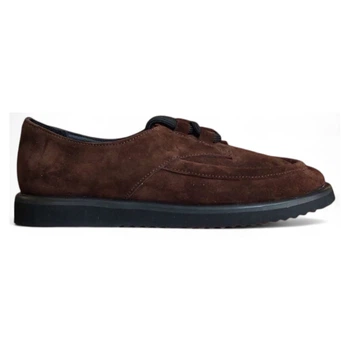Туфли оксфорды на шнурках Casual marron (4012_37) коричневая замша