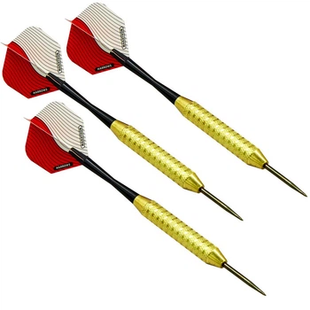 Дротики для игры в дартс классические цилиндрические 24гр 3шт Harrows PROBRASS HEAVY BC106 бело-красный