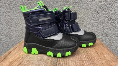 Дитячі зимові дутики для хлопчиків Clibee Blue-Green HA547 22 р, синій