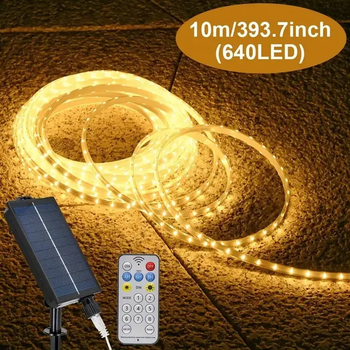 LED гірлянда із сонячною батареєю 10 м,тепле біле світло(MA-762)(WB)