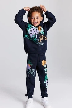 Комплект, спортивний костюм H&M худі та штани для хлопчика 110 на 4/5 років синій