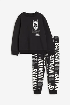 Костюм H&M двійка для хлопчика на флісі 128 на 7/8 років чорний