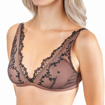 Бюстгальтер женский кружевной мягкая чашка Felisiya Lingerie Черный 2008-477c170 M