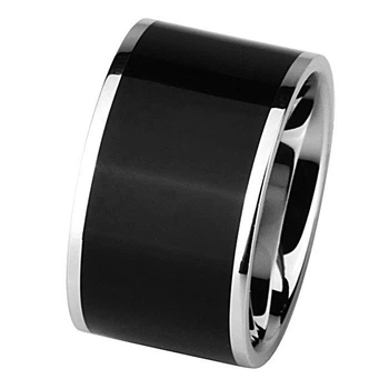 Женское кольцо из ювелирной стали steel black