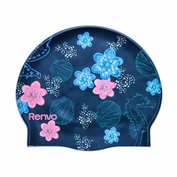 Шапочка для плавания Renvo Kerio Shells взрослый синий для бассейна (2SC150-0406)