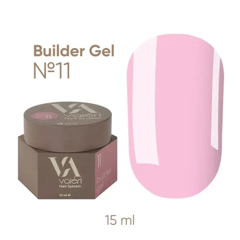 Гель для нарощування VALERI Builder Gel 11 яскраво-рожевий, 15 мл