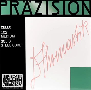 Струны для виолончели Thomastik-Infeld 102 Präzision Solid Steel Core 4/4 Medium Tension