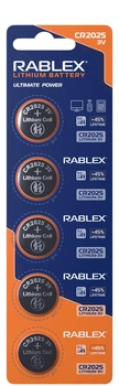 Батарейки Rablex CR2025 3V 5 шт
