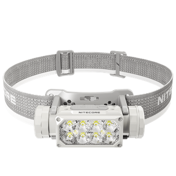 Ліхтар налобний Nitecore HC65 UHE (8 x NiteLab UHE LED, 2000 люмен, 11 режимів, 18650, USB Type-C), сірий