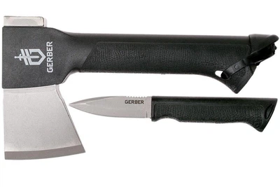 Набор туристический (топор 68 мм + нож 73 мм) Gerber Gator Combo Axe нержавеющая сталь