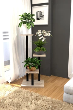 Подставка для цветов в стиле лофт EcoLoft Элара DSP-1279-6 Дуб Сонома