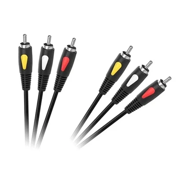 Audio - Video Кабель Cabletech Eco-line 3RCA - 3RCA Cable 1м Black