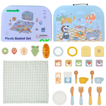 Набір для пікніка Tooky Toy Фрукти для нарізання Набір для сніданку (6976831553630)