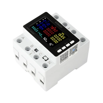 Wi-Fi счетчик электроэнергии KWS-306WF трёхфазный 220В 80А DIN защиты White (974468)