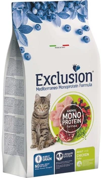 Полнорационный сухой корм Exclusion Cat Adult Chicken с мясом курицы для взрослых кошек всех пород 1.5 кг (8011259003683)