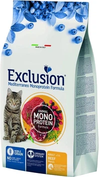 Полнорационный сухой корм Exclusion Cat Adult Beef с говядиной для взрослых кошек всех пород 0.3 кг (8011259003706)