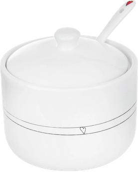 Cukierniczka Orion Serce ceramiczna z łyżeczką 300 ml (8592381178840)