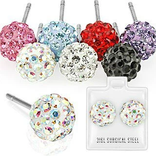 Жіночі сережки з new swarovski crystals фіолетові