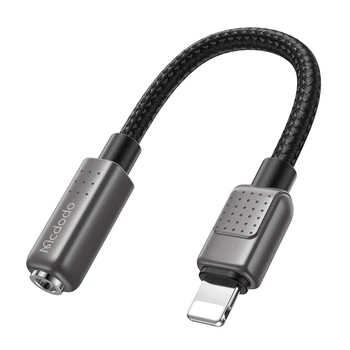 Кабель-переходник-усилитель звука Mcdodo для Apple iPhone, iPad с разъемом Lightning / Audio наушники 3,5 мм (mini-jack) DAC / ЦАП / адаптер, внешняя звуковая карта (11 см)