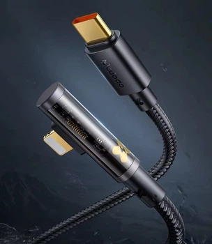 Зарядный кабель Mcdodo Apple Lightning 90° / USB Type-C - 36W PD, Fast Charge для iPhone, iPad з разъемом Lightning / 1.2 метра / Поддержка передачи данных