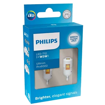 Светодиодные лампы LED Philips Ultinon Pro6000 SI T10 (W5W) 11961CU60X2 6000k 12v