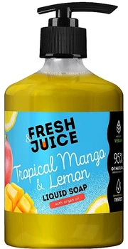 Рідке мило "Тропічне манго та лимон" - Fresh Juice Tropical Mango & Lemon Liquid Soap 460ml (1507990-35003196)