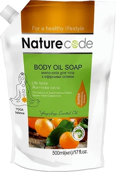 Мыло-масло для тела "Жизненная сила" (дой-пак) - Nature Code Body Oil Soap 500ml (1540876-37053063)