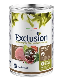 Полнорационный влажный корм Exclusion Adult Turkey All Breeds с индейкой для взрослых собак всех пород 400 г консерва