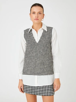 Рубашка хлопковая женская Koton 3WAK60081UW 34 Белая (8683352387245)