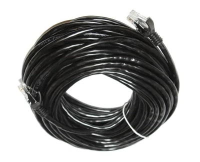 Патч Корд LAN Интернет-кабель 35м UTP CAT5e Черный (0_31386)